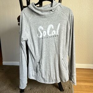 SoCal Triple crown technical fabric hoodie with thumb holes
